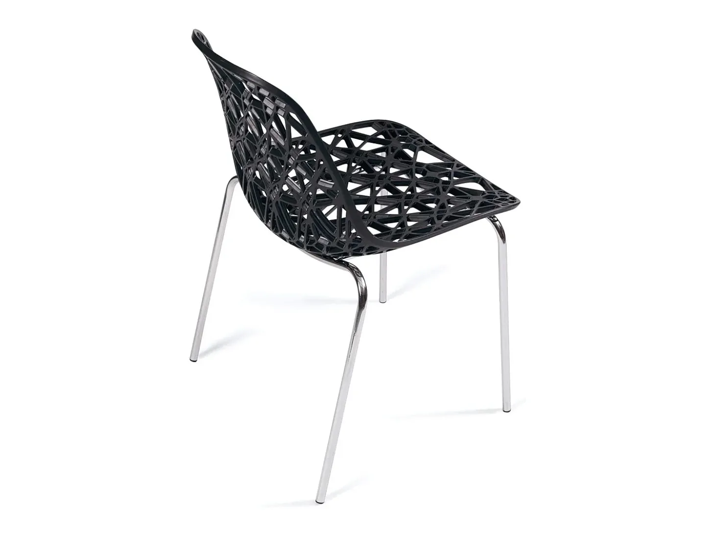 KAYELLES Lote de 4 sillas de cocina diseño IKO (negro)