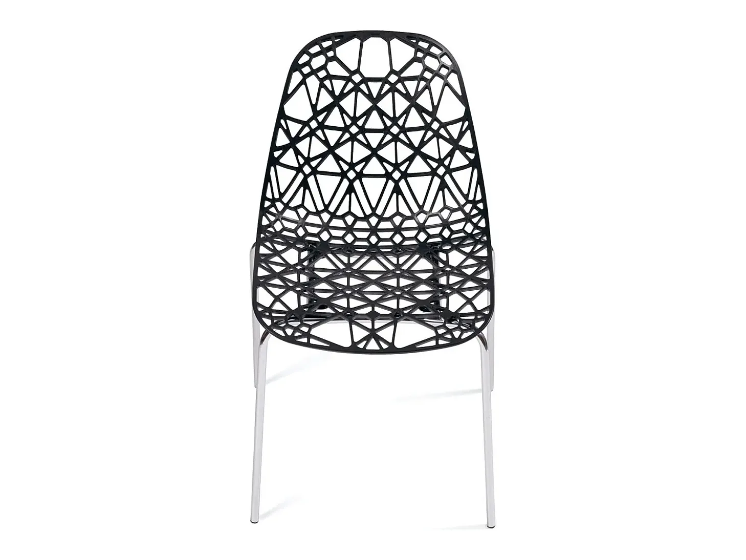 KAYELLES Lote de 4 sillas de cocina diseño IKO (negro)