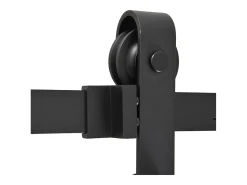 Kit de accesorios para puerta corredera negro 200x4x0,7cm HOMCOM