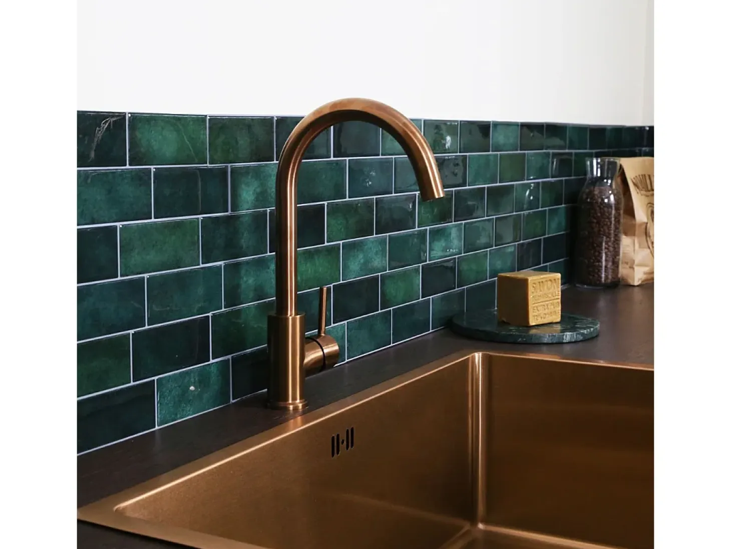 Kiwo mezclador de fregadero cobre cepillado Essebagno