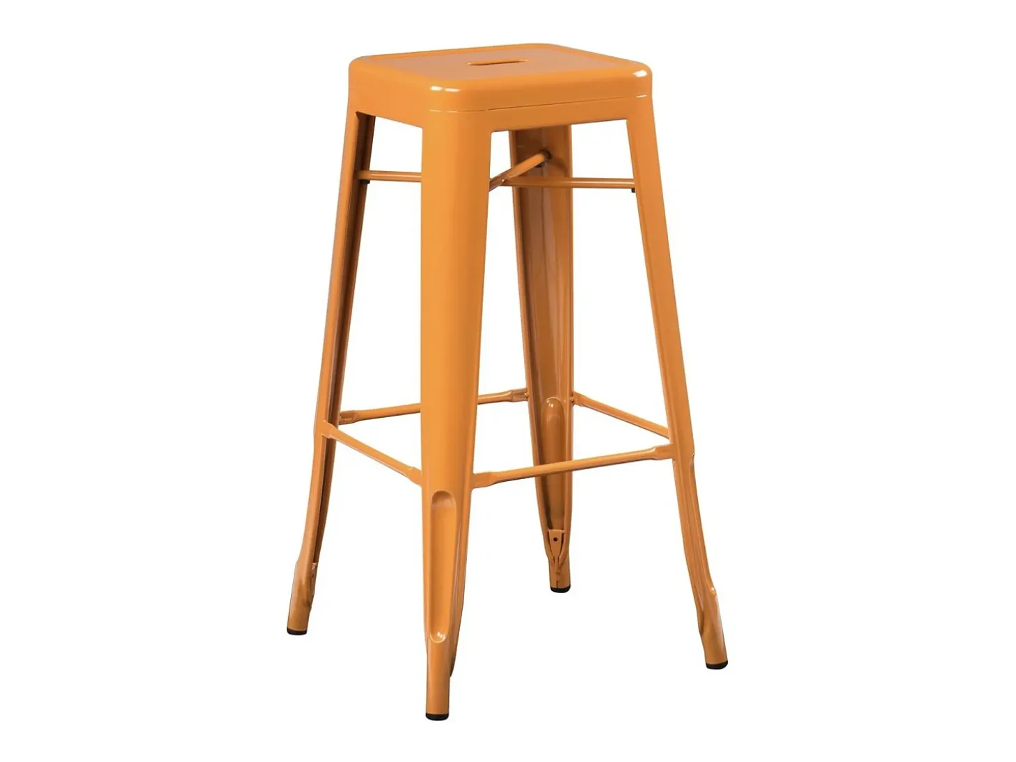Kontoir taburete de acero beige brillante 76 cm-Color Amarillo