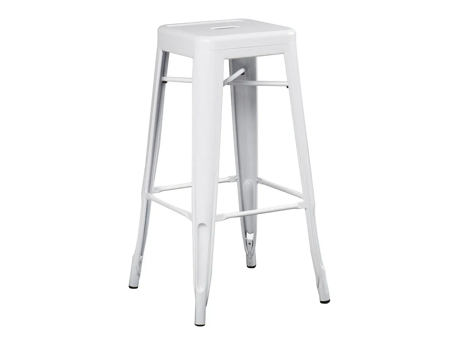 Kontoir taburete de acero beige brillante 76 cm-Color Gris