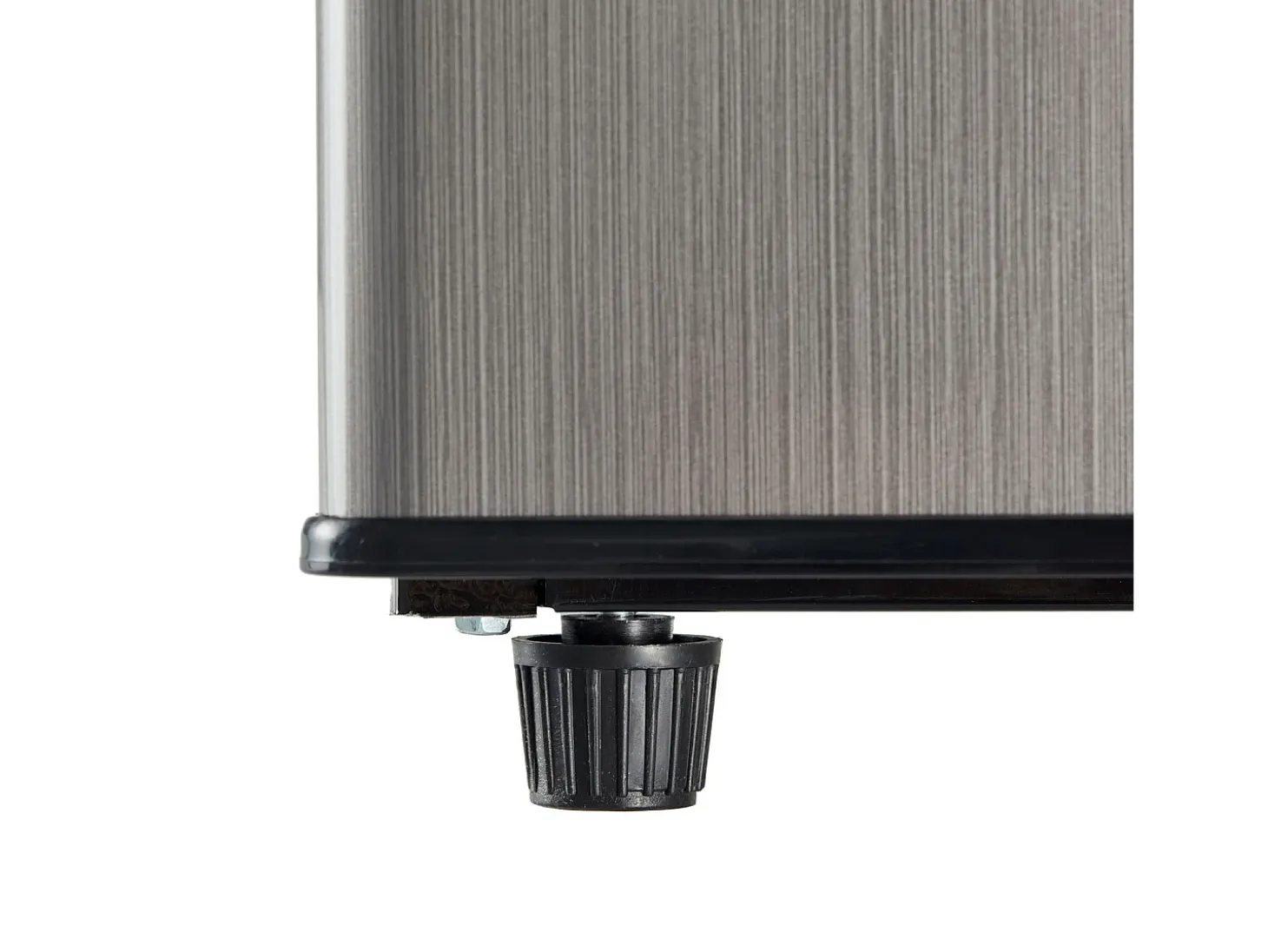 106L Silver+Negro Negra, con partición de vidrio y pies ajustables, 7 temperatura, -25 ~ 10 ℃, clase de eficiencia energética