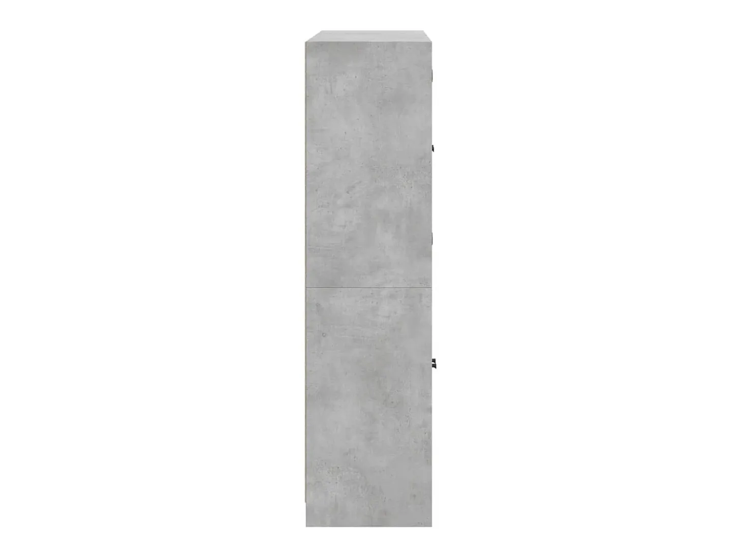 Librería con puertas gris hormigón 136x37x142 cm
