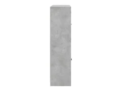 Librería con puertas gris hormigón 136x37x142 cm