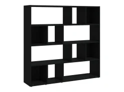 Librería/Pared divisoria negra 105x24x102 cm