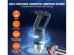 Licuadora de Inmersión SucceBuy Licuadora de Inmersión Comercial de 500 W, Batidora de Mano de Alta Resistencia, Velocidad Variable