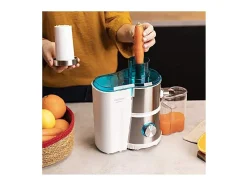 Licuadora orbital Juice&Fresh 400 Titan White Cecotec 400W 2000 rpm 2 velocidades inox