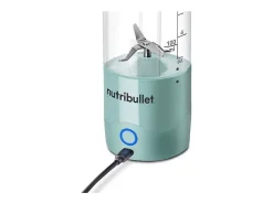 Licuadora portátil de 70 W - 0,475 L - azul claro - incluye 1 botella de agua