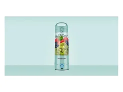 Licuadora portátil de 70 W - 0,475 L - azul claro - incluye 1 botella de agua