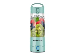 Licuadora portátil de 70 W - 0,475 L - azul claro - incluye 1 botella de agua