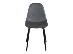 Lote 4 sillas de comedor símil cuero patas metálicas NOVA (Antracita)