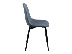 Lote 4 sillas de comedor tela patas metálicas NOVA (Azul)