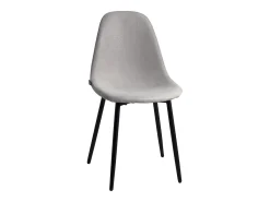 Lote 4 sillas de comedor tela patas metálicas NOVA (Gris)