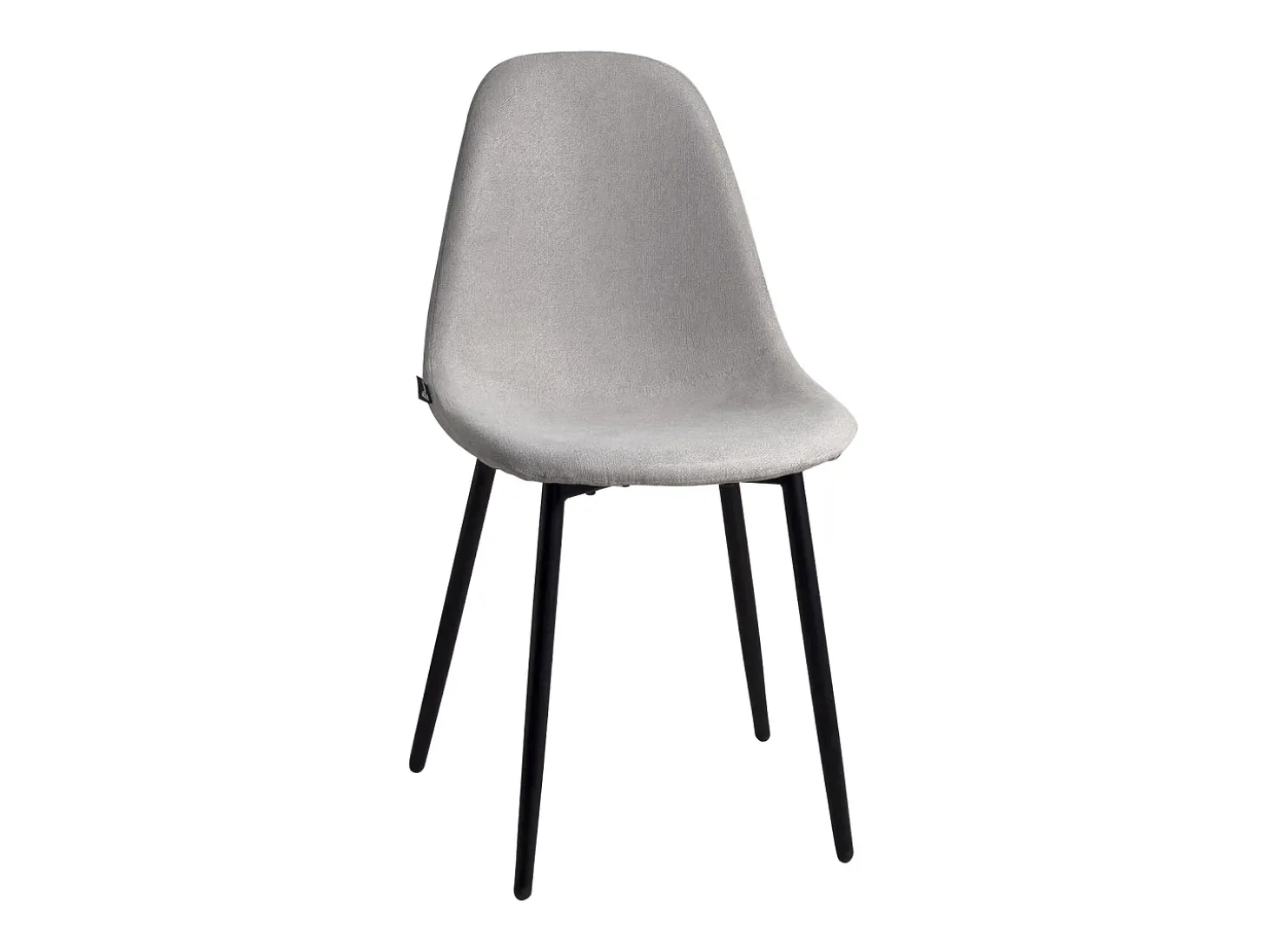 Lote 4 sillas de comedor tela patas metálicas NOVA (Gris)