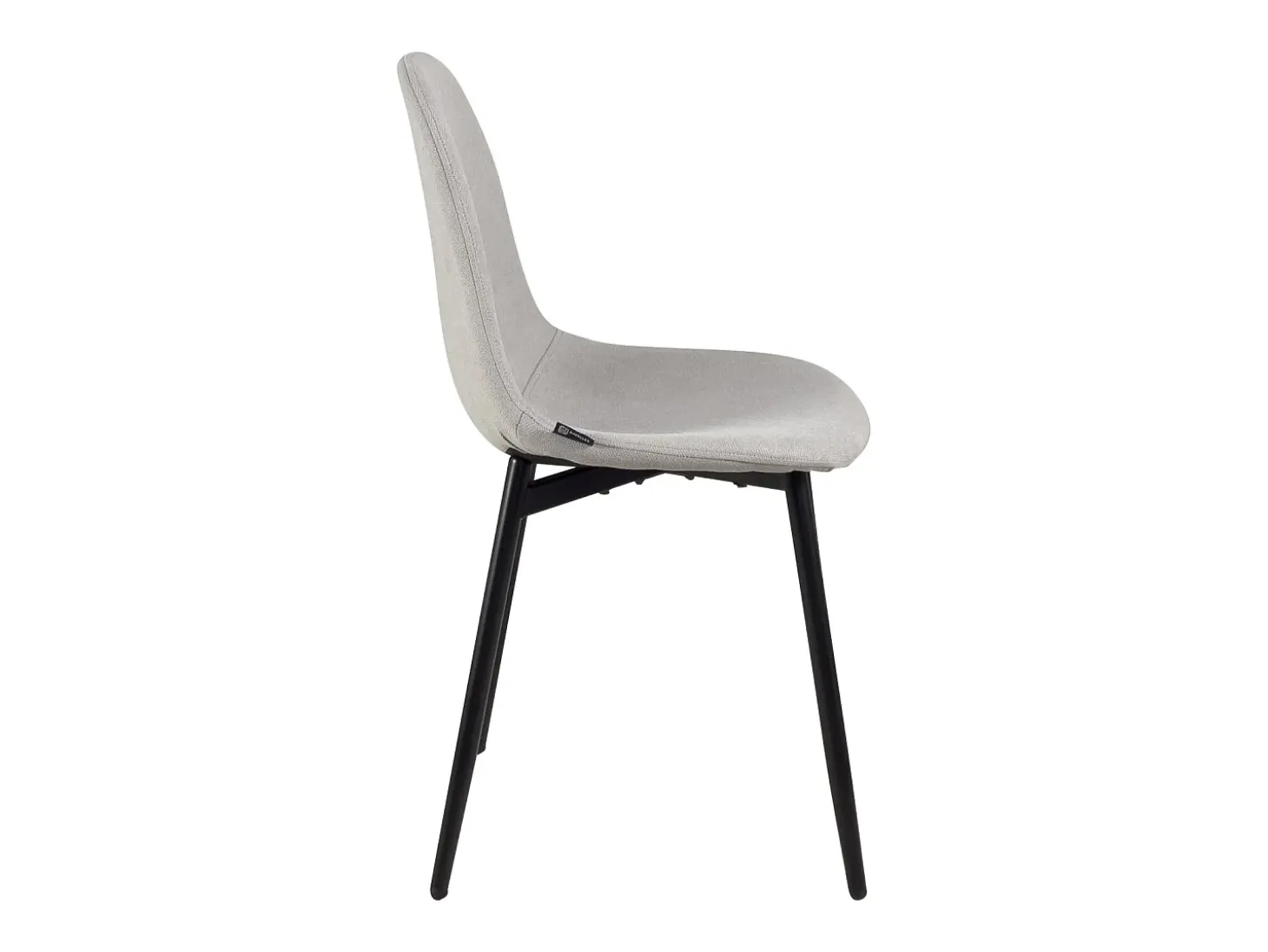 Lote 4 sillas de comedor tela patas metálicas NOVA (Gris)