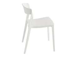 Lote de 2 chaise longues apilables modernas blancas