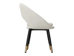 Lote de 2 sillas - Con respaldo ergonómico - Estilo moderno - Tejido de terciopelo - Beige