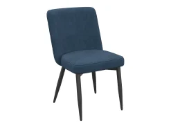 Lote de 6 sillas - Con respaldos cómodos - Estilo moderno - Tejido de terciopelo - Azul oscuro