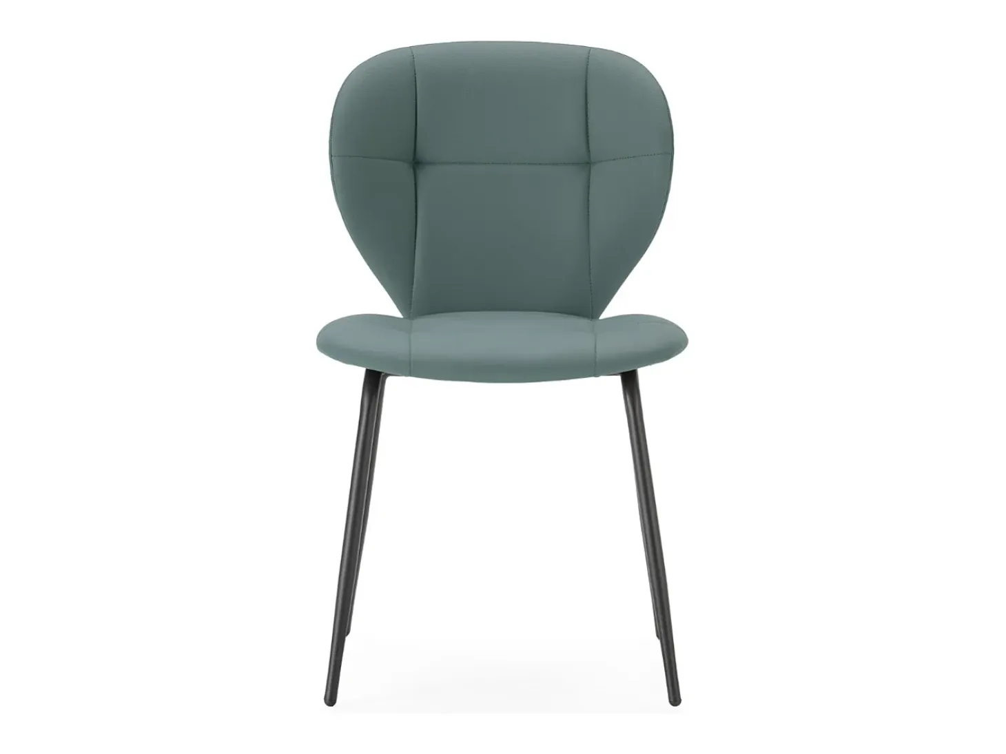 Lote de 2 sillas con patas de metal negro L50 cm - MAURA