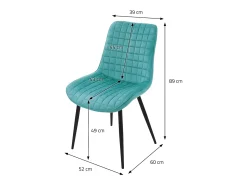 Lote de 2 sillas de comedor sillas de cocina sillas de salón sillas tapizadas terciopelo