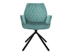 Lote de 2 sillas de comedor giratorias silla de comedor sillón sillón de terciopelo giratorio 180
