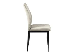 Lote de 4 sillas de comedor Milo – Tejido a rayas beige