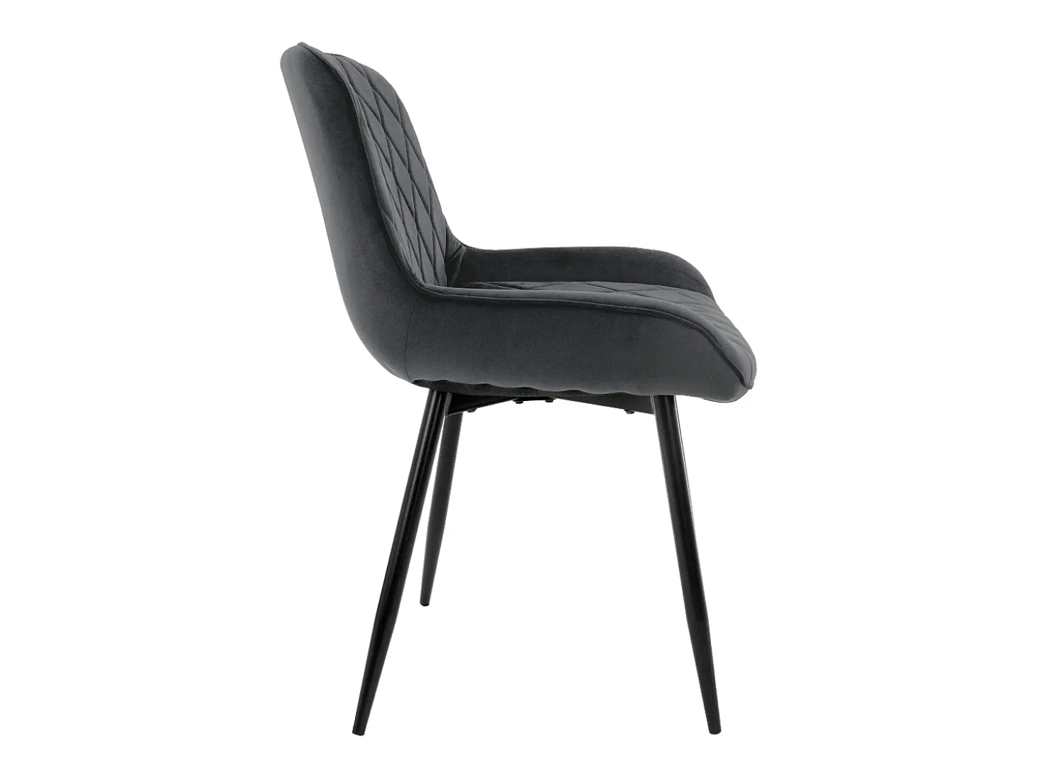 Lote de 6 sillas de comedor Sillas de salón Silla de cocina Terciopelo antracita