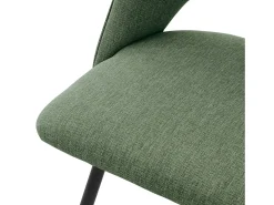 Lote de 4 sillas de comedor silla de cocina silla de salón respaldo tapizado verde