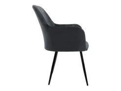Lote de 6 sillas de comedor sillas de salón sillas de cocina de terciopelo gris oscuro