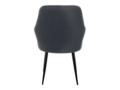 Lote de 6 sillas de comedor sillas de salón sillas de cocina de terciopelo gris oscuro