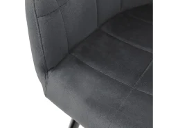 Lote de 6 sillas de comedor sillas de salón sillas de cocina de terciopelo gris oscuro