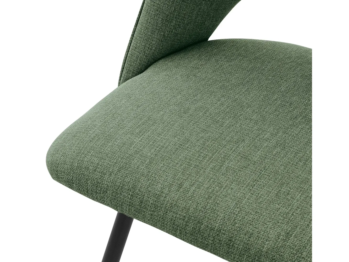Lote de 2 sillas de comedor silla de cocina silla de salón respaldo tapizado verde