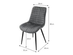 Lote de 2 sillas de comedor sillas de cocina sillas de salón sillas tapizadas terciopelo