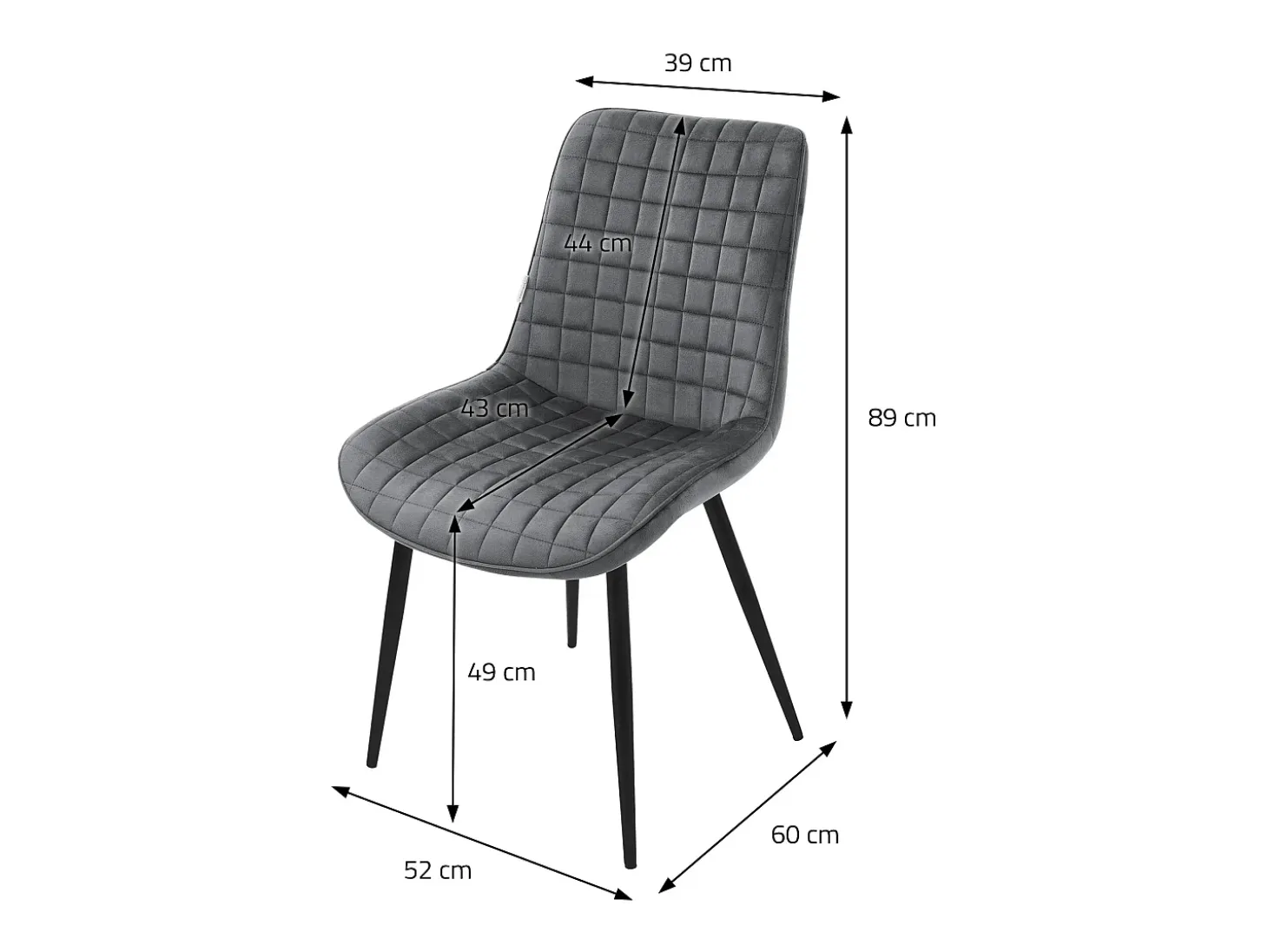 Lote de 2 sillas de comedor sillas de cocina sillas de salón sillas tapizadas terciopelo
