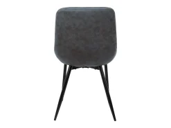 Lote de 4 sillas de comedor Sillas de salón Silla de cocina Antracita PU imitación cuero