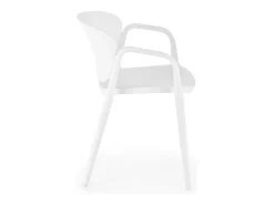 Lote de 4 sillas de diseño Romer de polipropileno blanco