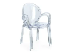 Lote de 4 sillas de policarbonato transparente, apilables - CAMILLA