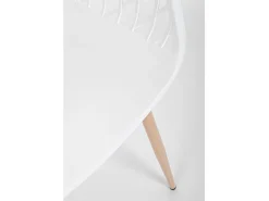Lote de 4 sillas de polipropileno blanco con patas de metal - OPTIK