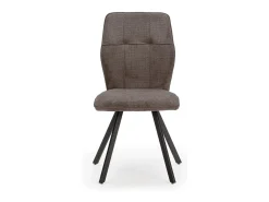 Lote de 4 sillas de tela con patas de metal negro L47 cm - MERY