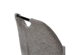 Lote de 4 sillas de tela con patas de metal negro L48 cm - NOVA