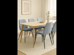 Lote de 4 sillas diseño Yam – Tejido a rayas azul