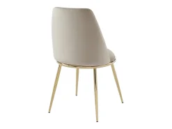 Lote de 2 sillas estilo art déco de terciopelo y metal dorado - Beige - NEBINA