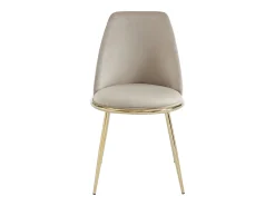 Lote de 2 sillas estilo art déco de terciopelo y metal dorado - Beige - NEBINA