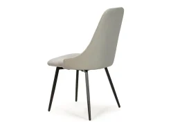 Lote de 2 sillas giratorias de tela con patas de metal negro L50 cm - ELMA