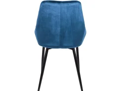 Lote de 6 sillas MASURIE - Terciopelo - azul oscuro
