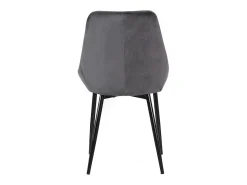 Lote de 2 sillas MASURIE - Terciopelo - Color: Gris