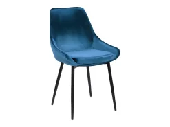 Lote de 2 sillas MASURIE - Terciopelo - azul oscuro