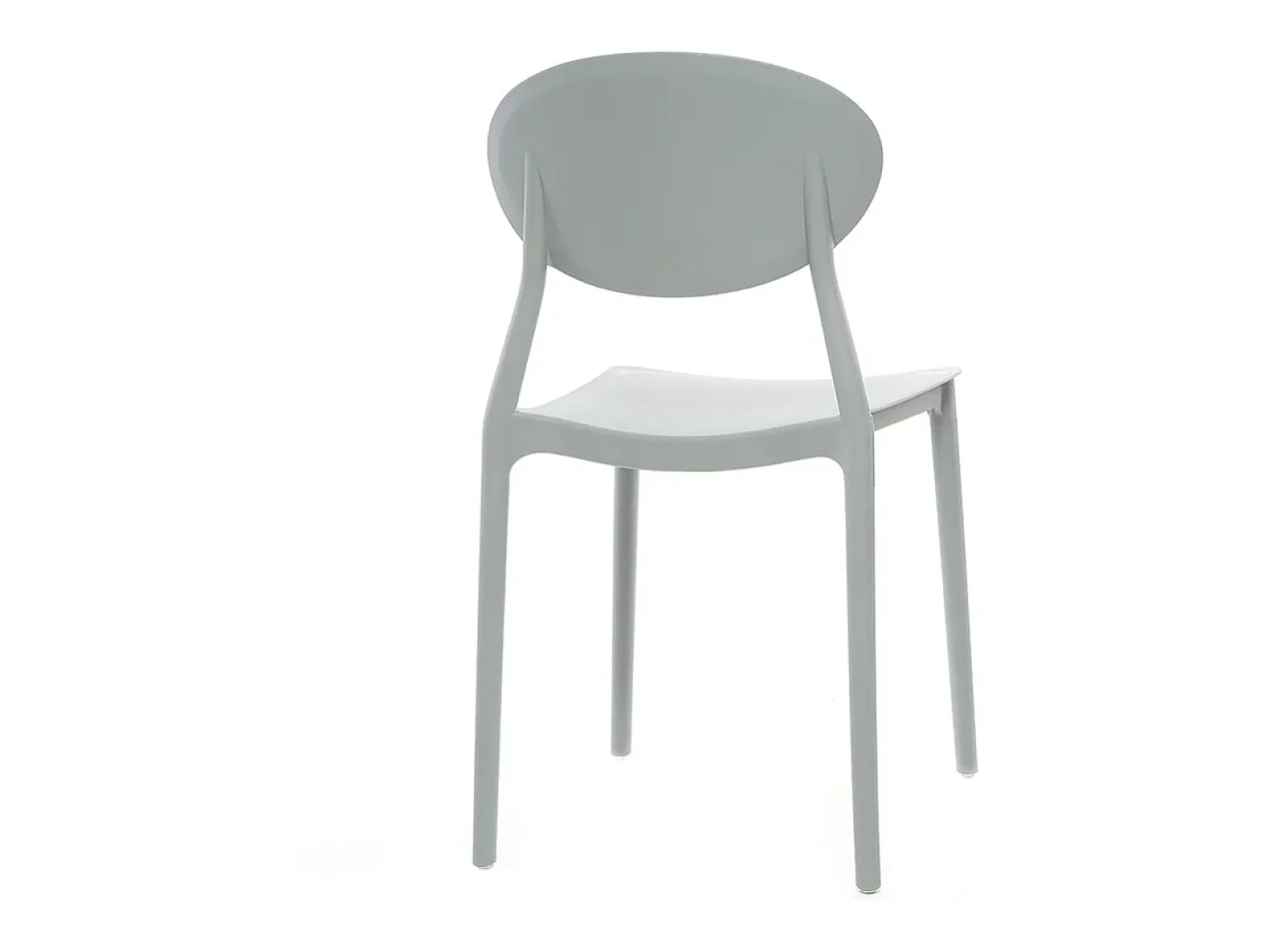 Lote de 2 sillas modernas gris polipropileno ANNA