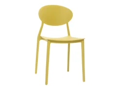 Lote de 2 sillas modernas amarillo polipropileno apilables ANNA